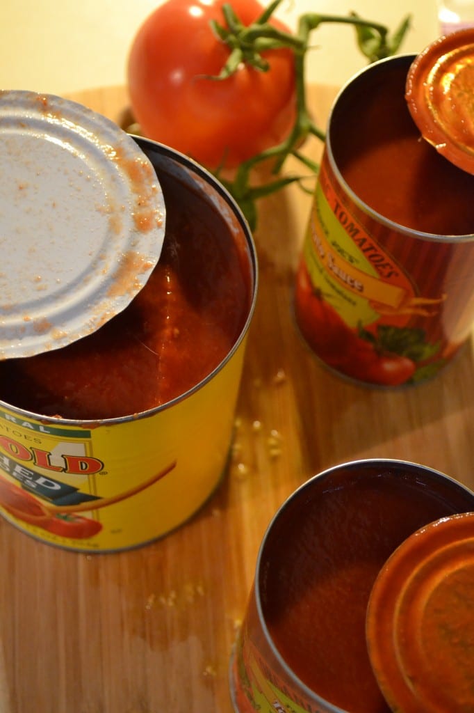 Cans of Tomato