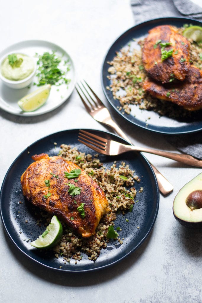 Blackened Chicken and Cilantro Lime Quinoa | Sarcastic Cooking