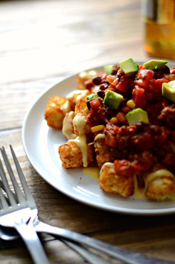Horseradish Beer Cheese Sauce on Chili Tots | Sarcastic Cooking