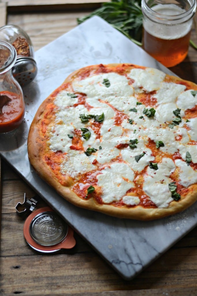 Spicy Roasted Red Pepper Sauce and Burrata Pizza - Sarcastic cooking