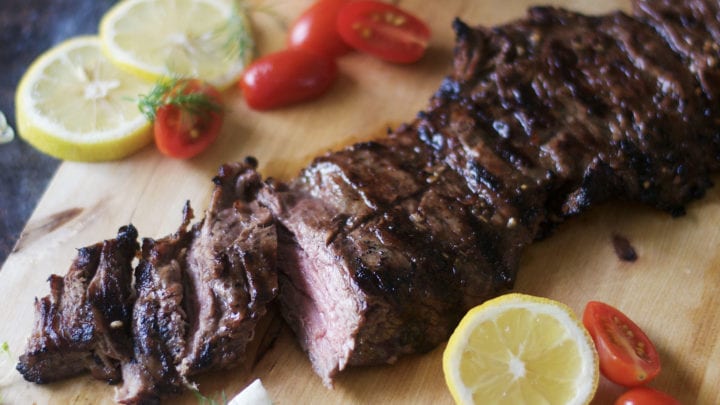 greek grilled skirt steak