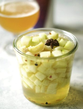 IPA Pickled Watermelon Rind - Sarcastic Cooking