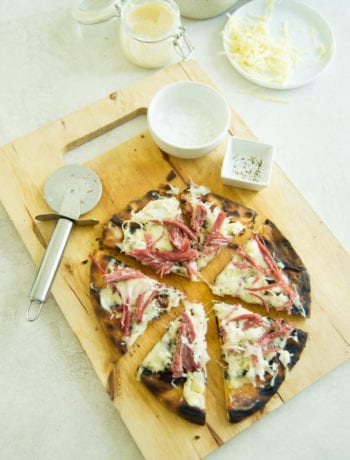 Grilled Reuben Flatbread Pizza | Sarcastic Cooking
