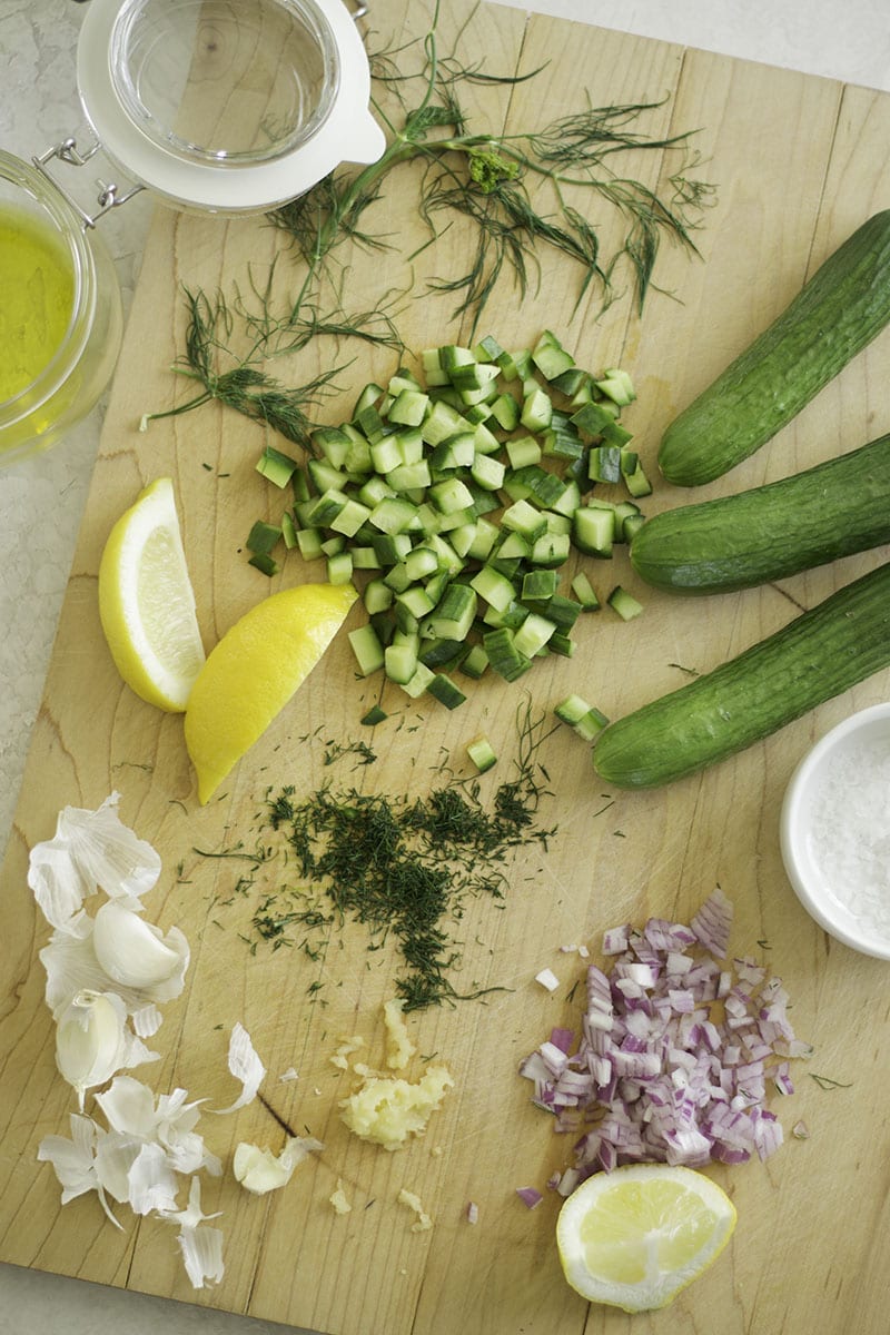 Cucumber Dill Feta Bruschetta | sarcastic Cooking