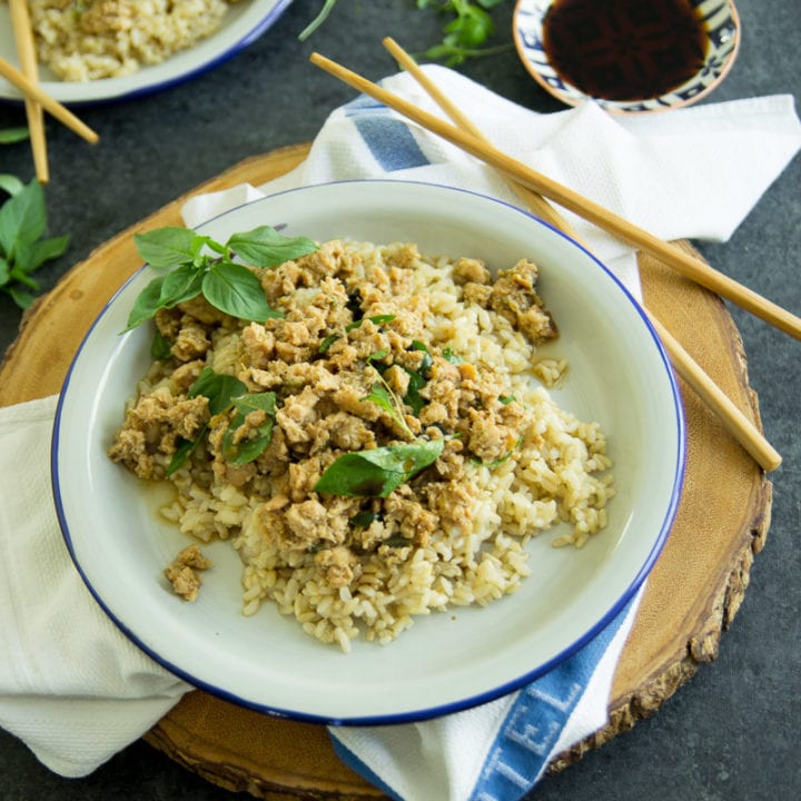 Instant Pot Thai Basil Chicken | Sarcastic Cooking