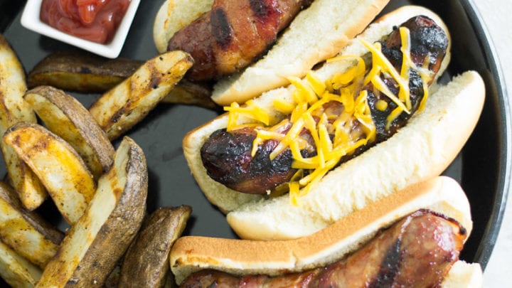Grilled BBQ Bacon Beer Brats | Sarcastic Cooking