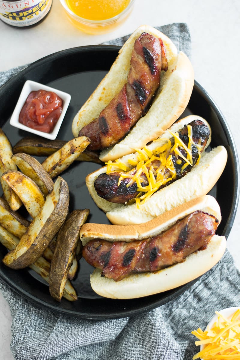 Grilled BBQ Bacon Beer Brats | Sarcastic Cooking