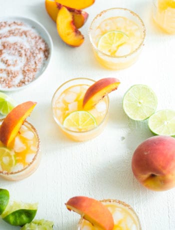 peach lime margaritas - sarcastic cooking