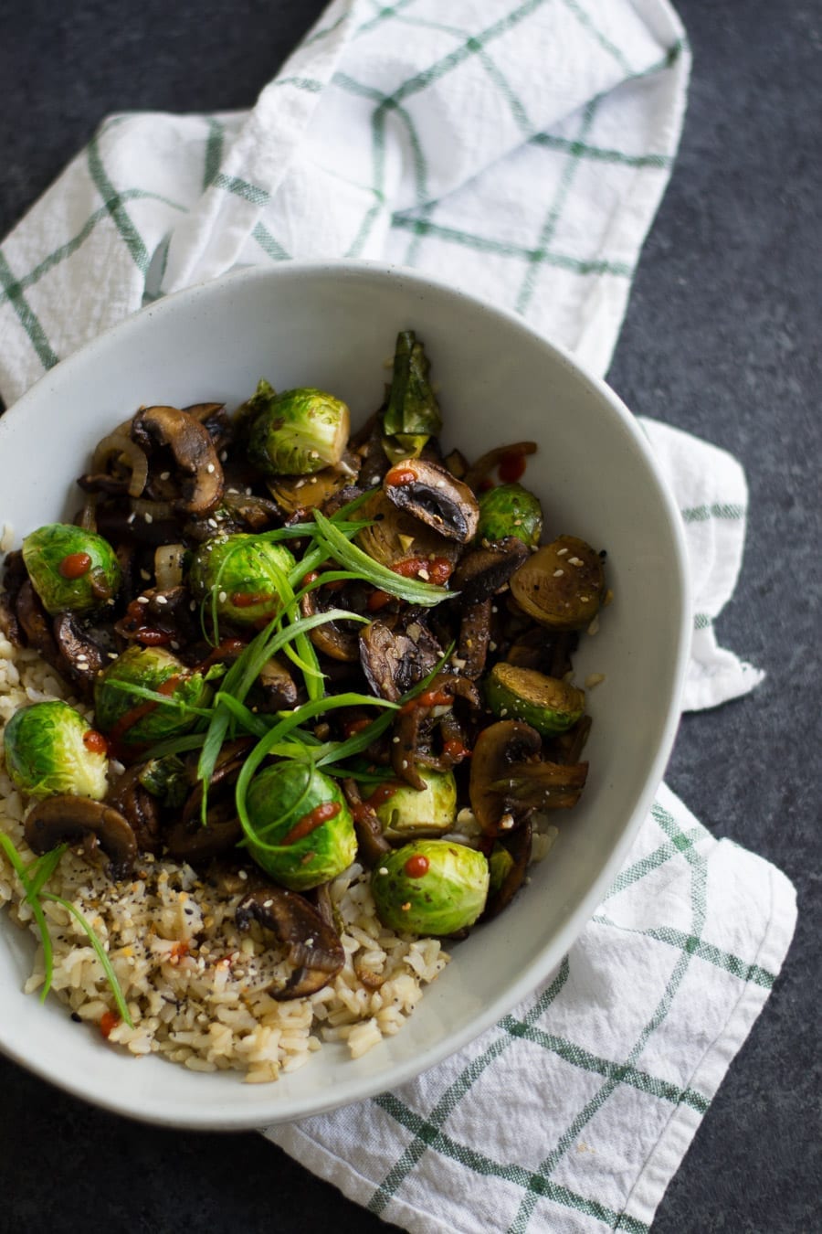 Balsamic Garlic Brussels Sprouts and Mushroom Stir Fry | Sarcastic Cooking