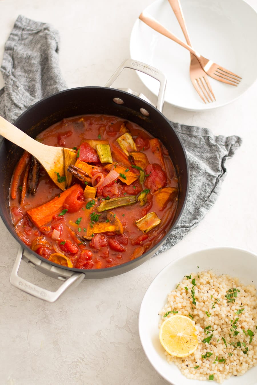 Roasted Vegetable Stew with Couscous | Sarcastic Cooking