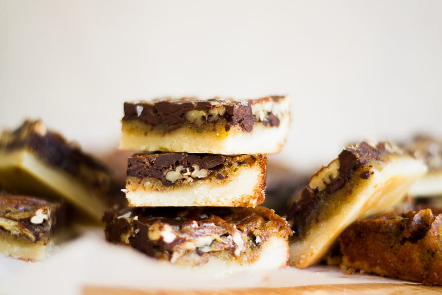 Bourbon-Chocolate Pecan Pie Bars | Sarcastic Cooking