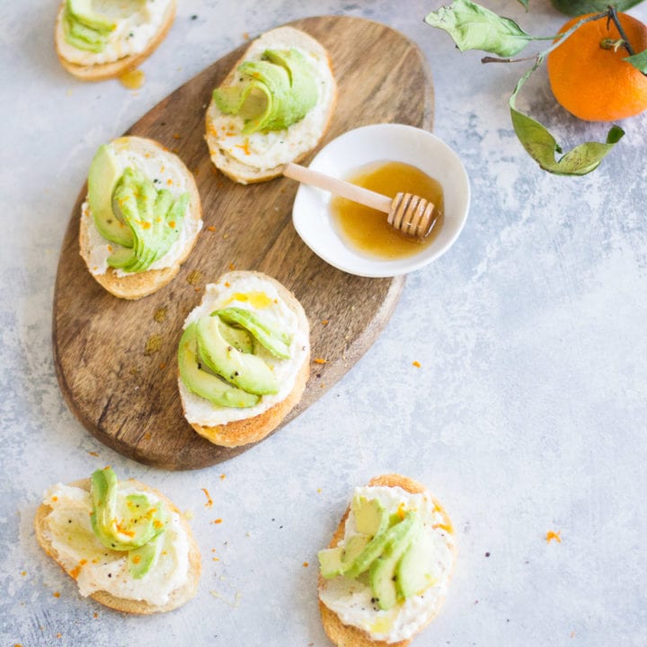 Citrus Honey Whipped Ricotta Avocado Toast | Sarcastic Cooking