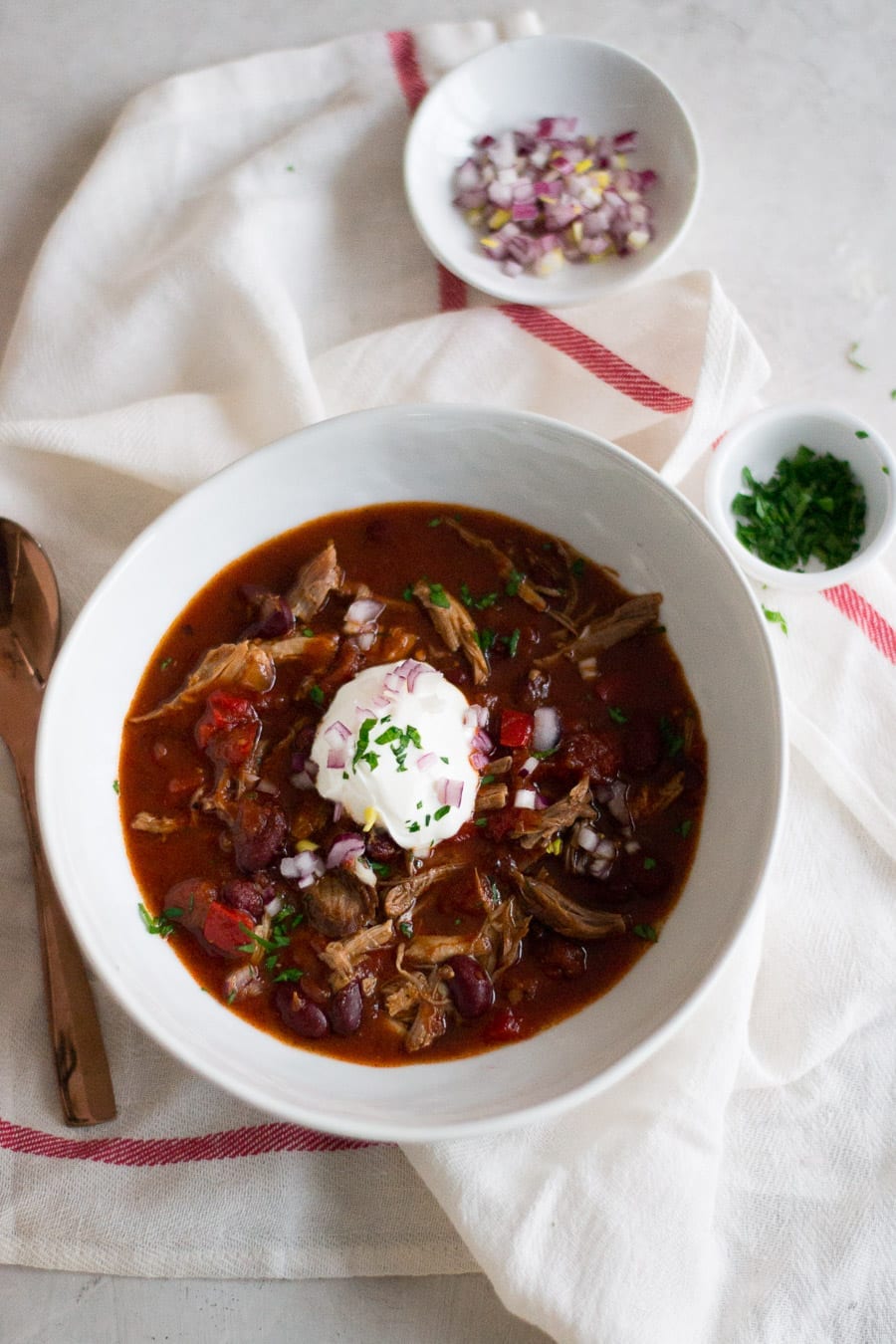 Harissa Pork Chili (slow cooker and Instant Pot recipes) | Sarcastic Cooking