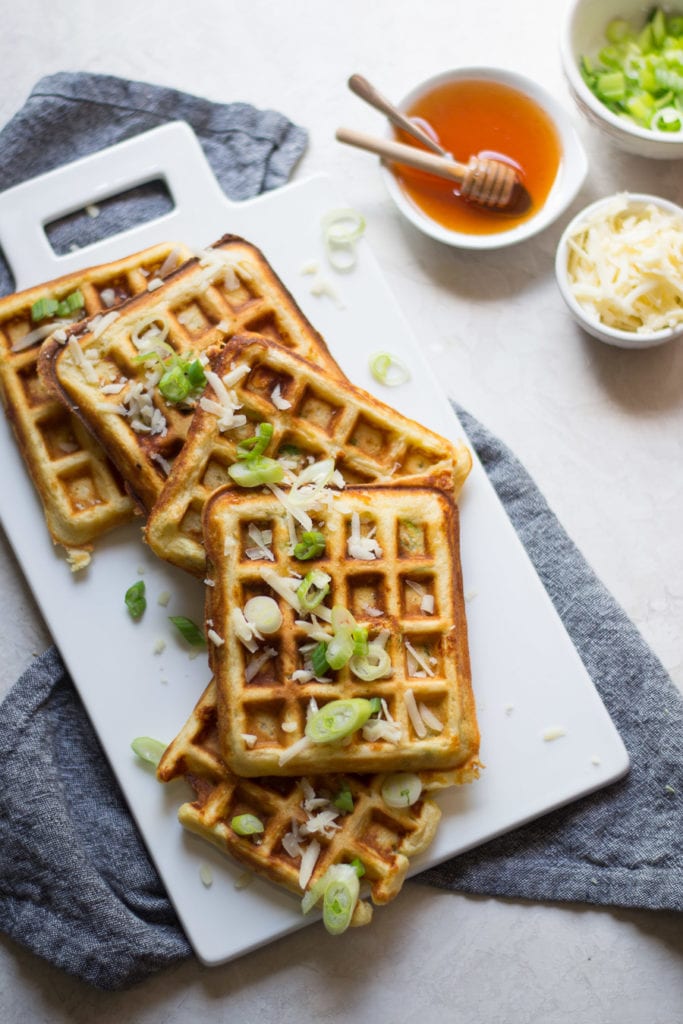 Cheddar Scallion Waffles | Sarcastic Cooking