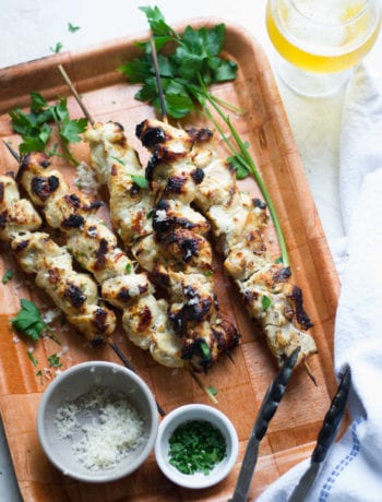 Grilled Garlic Parmesan Chicken Skewers| Sarcastic Cooking