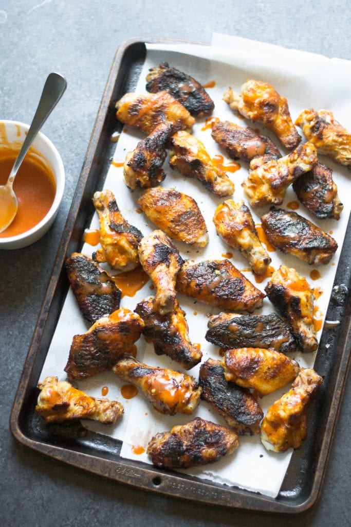Beer Brined Grilled Buffalo Chicken Wings | Sarcastic Cooking