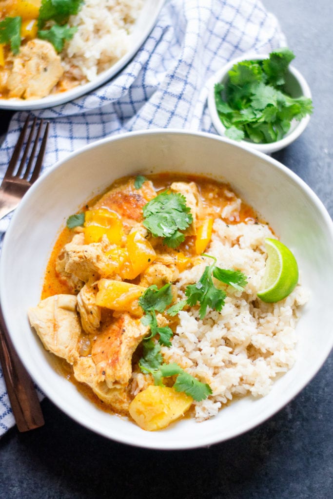 Instant Pot Chicken Curry with Brown Rice | Sarcastic Cooking