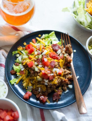Instant Pot Loaded Bacon Cheeseburger Quinoa | Sarcastic Cooking