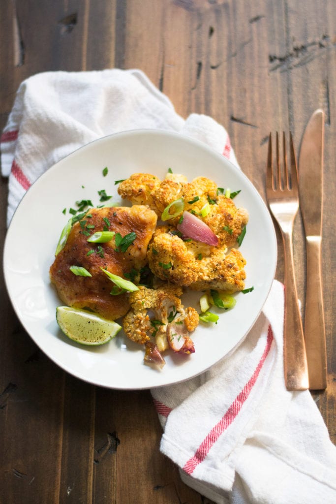 Roasted Red Curry Chicken and Cauliflower | Sarcastic Cooking