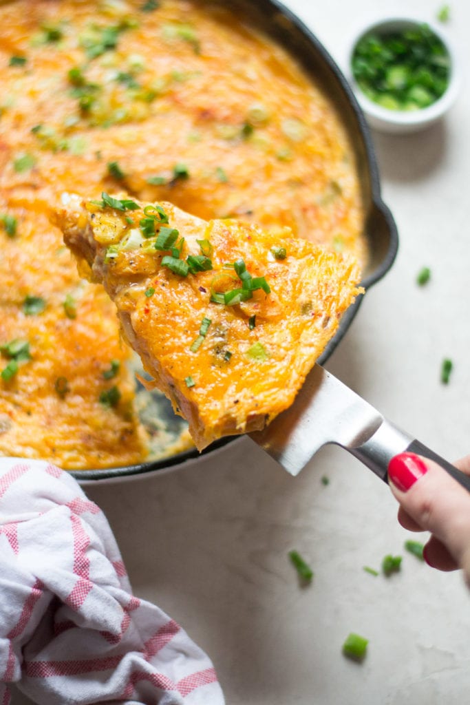 Easy Kimchi and Cheddar Oven Baked Frittata | Sarcastic Cooking