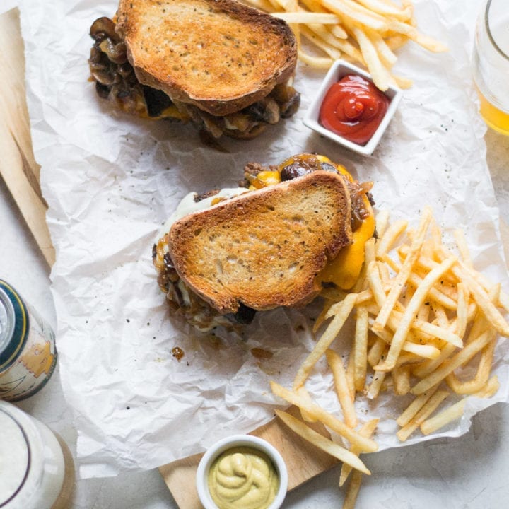Patty Melt with Pilsner Caramelized Onions and Mushrooms | Sarcastic Cooking