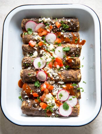 Cheese Enchiladas with Black Bean Sauce | Sarcastic Cooking