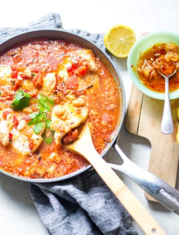Chili Garlic Poached Cod and Cannellini Beans | one Pot Meal | Sarcastic Cooking