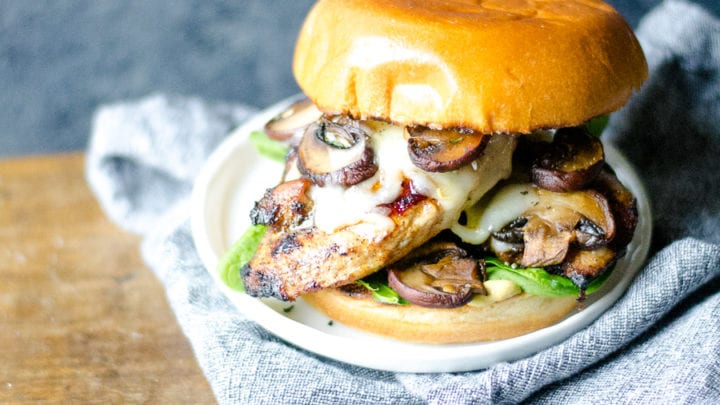 Spiced Grilled Chicken with Swiss cheese and Mushrooms | Sarcastic Cooking