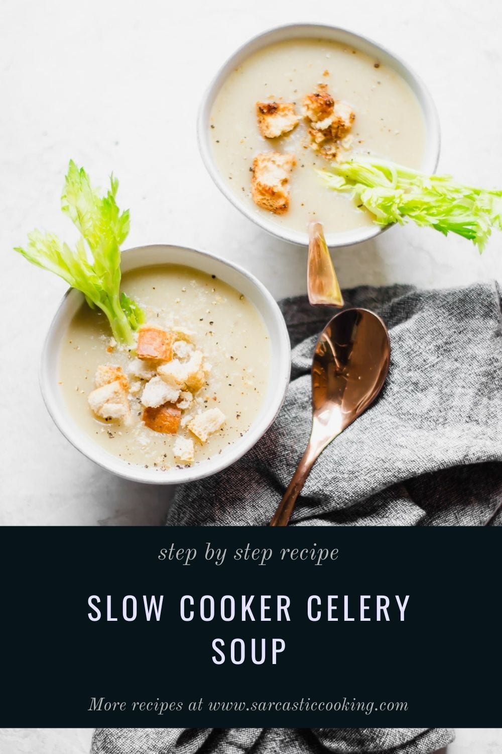Easy Slow Cooker Celery Soup | Sarcastic Cooking