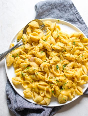 Creamy, Dairy-free, butternut Squash and White Bean shells | Sarcastic Cooking