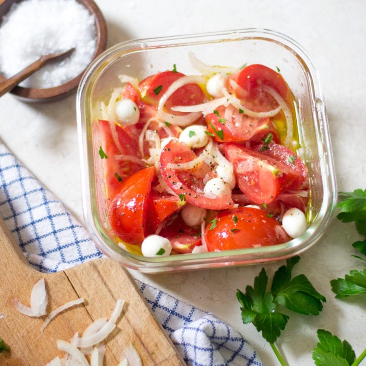 Marinated Tomato and Mozzarella Salad | Sarcastic Cooking