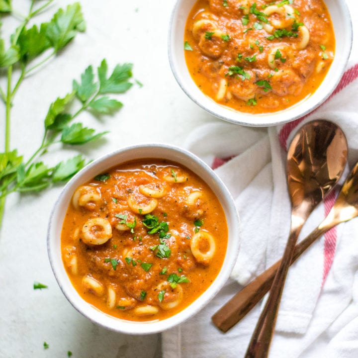 Creamy Tomato Bisque with Noodles | Sarcastic Cooking