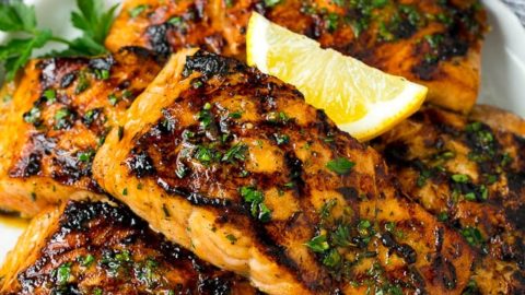 Image for Grilled Salmon with Garlic and Herbs
