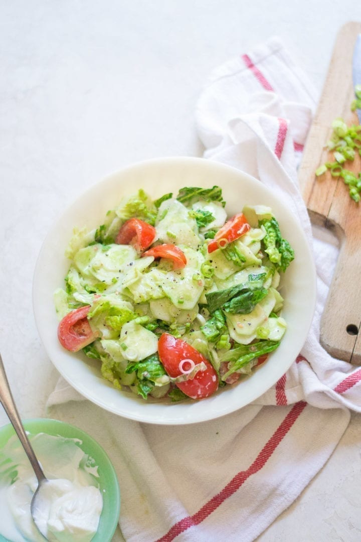 cucumber & sour cream salad | sarcastic cooking