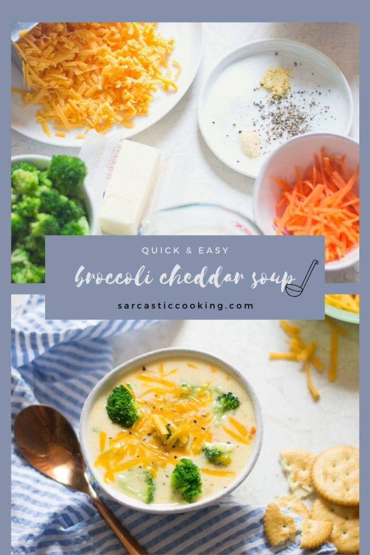 easy broccoli cheddar soup | sarcastic cooking