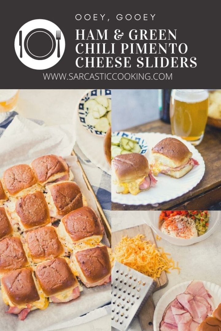 Ham and PImento Cheese with Green Chilies Sliders | Sarcastic Cooking