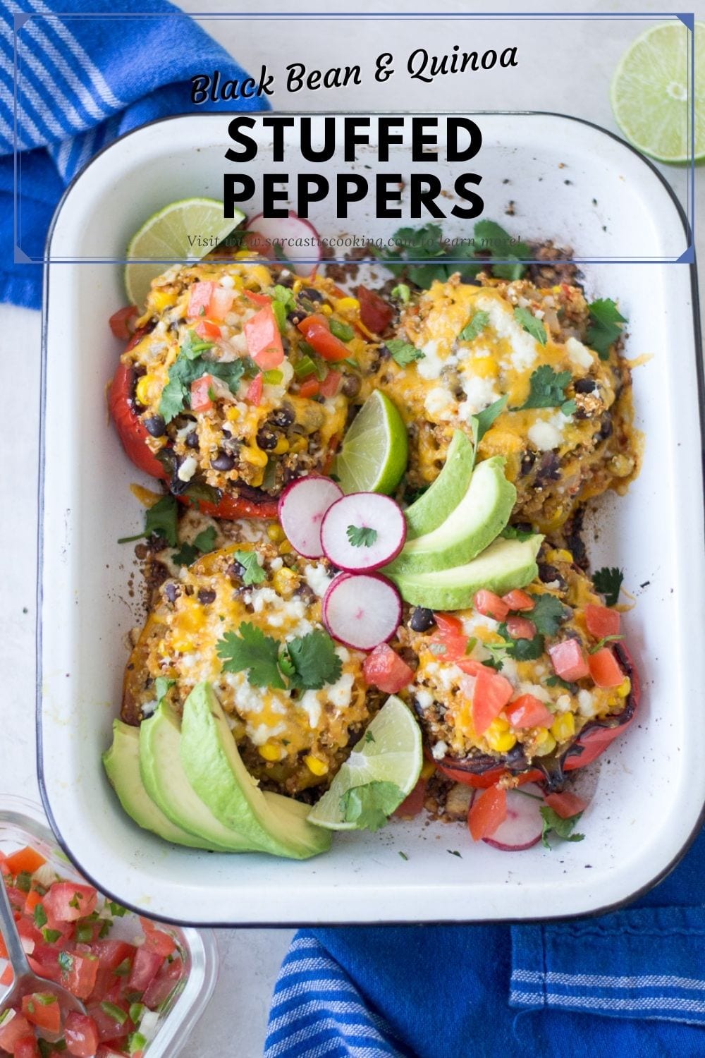 Black Bean and Quinoa Stuffed Peppers | Sarcastic Cooking