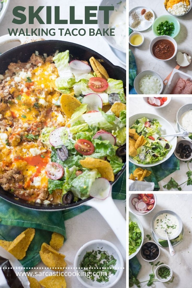Skillet Walking Taco Bake | Sarcastic Cooking