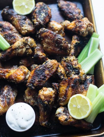 Grilled Lemon Pepper Garlic Parm Wings | Sarcastic Cooking