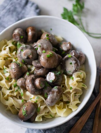Swedish Meatball Style Mushrooms and Noodles | Sarcastic Cooking