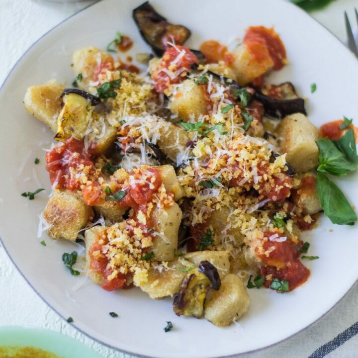 Sheet Pan Eggplant Parmesan Gnocchi