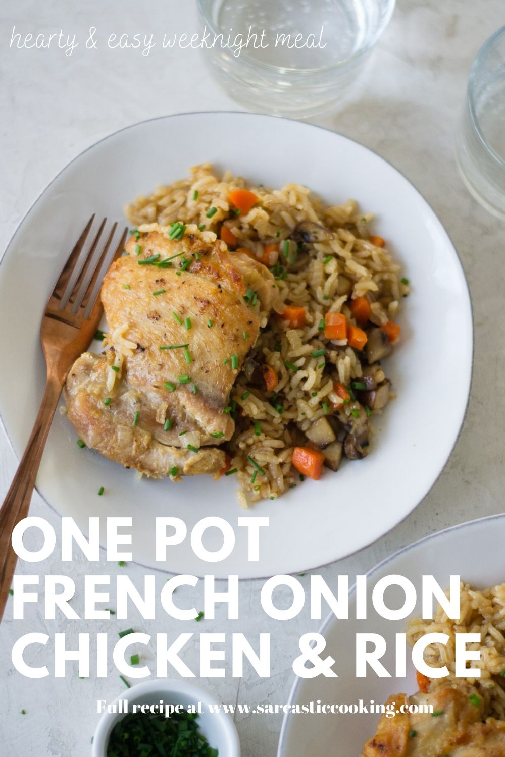One Pot Meal: French Onion Chicken & Rice | Sarcastic Cooking