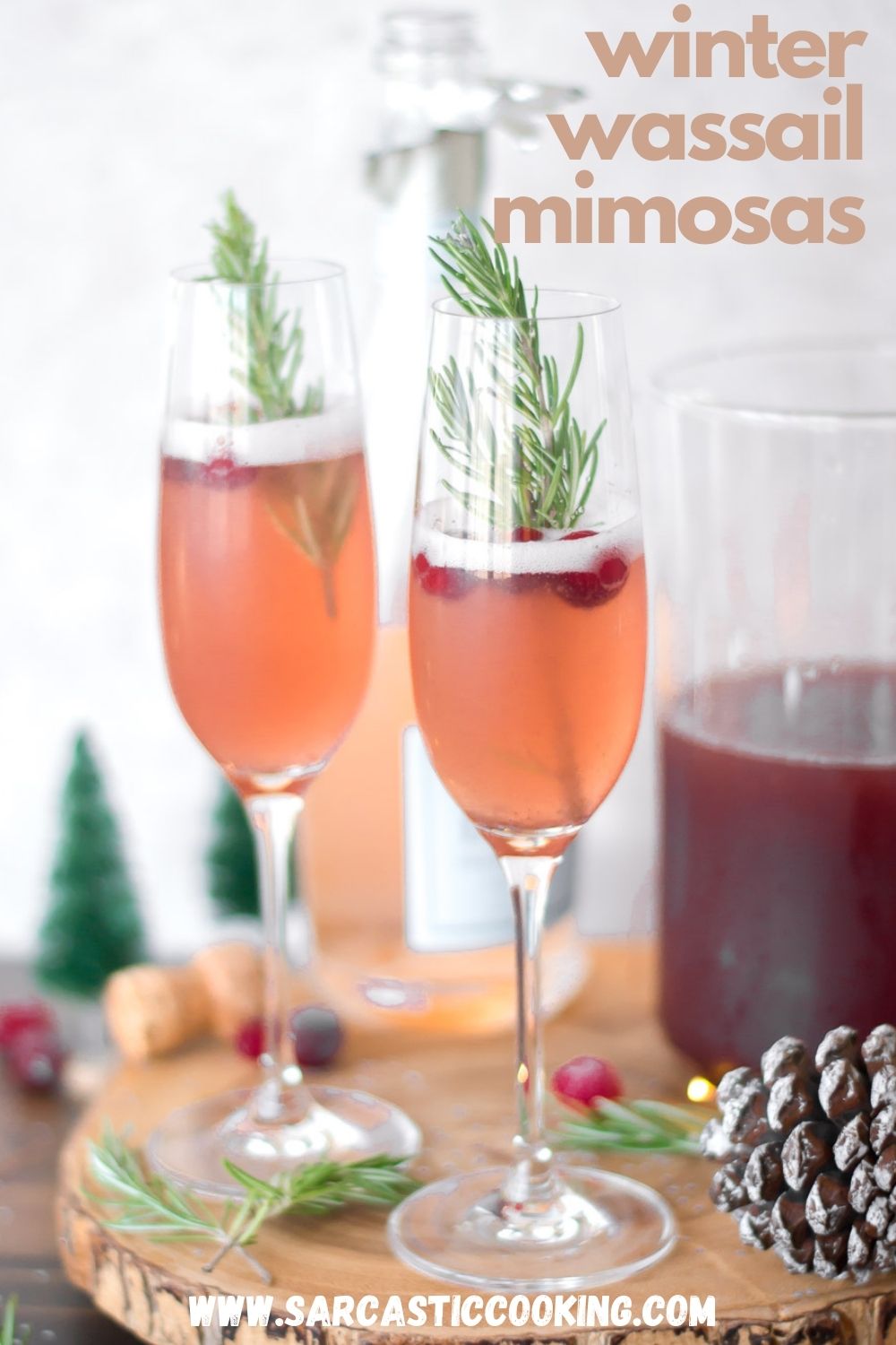 Winter Wassail Mimosas | Sarcastic Cooking