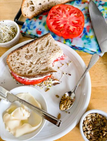 Sunflower seed and tomato sandwich | sarcastic cooking
