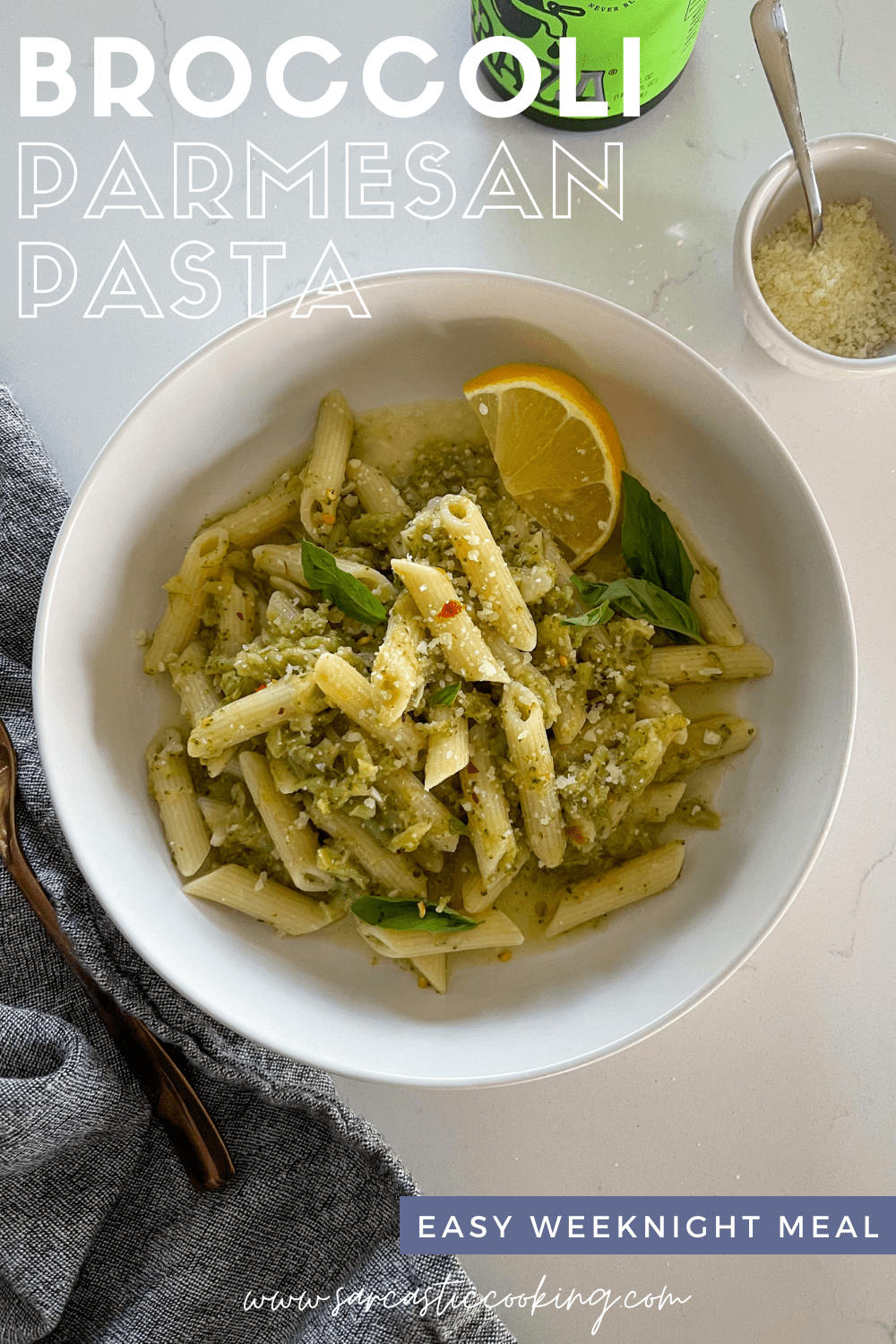 Broccoli Parmesan Pasta | Sarcastic Cooking