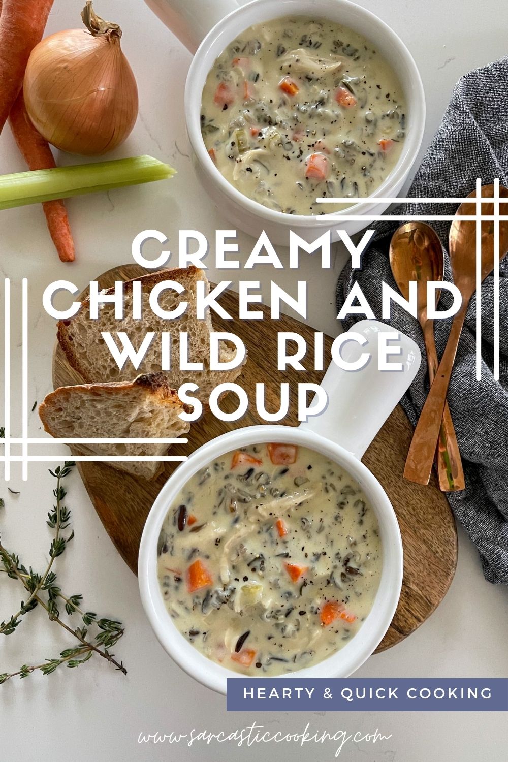 Creamy Chicken and Wild Rice Soup | Sarcastic Cooking
