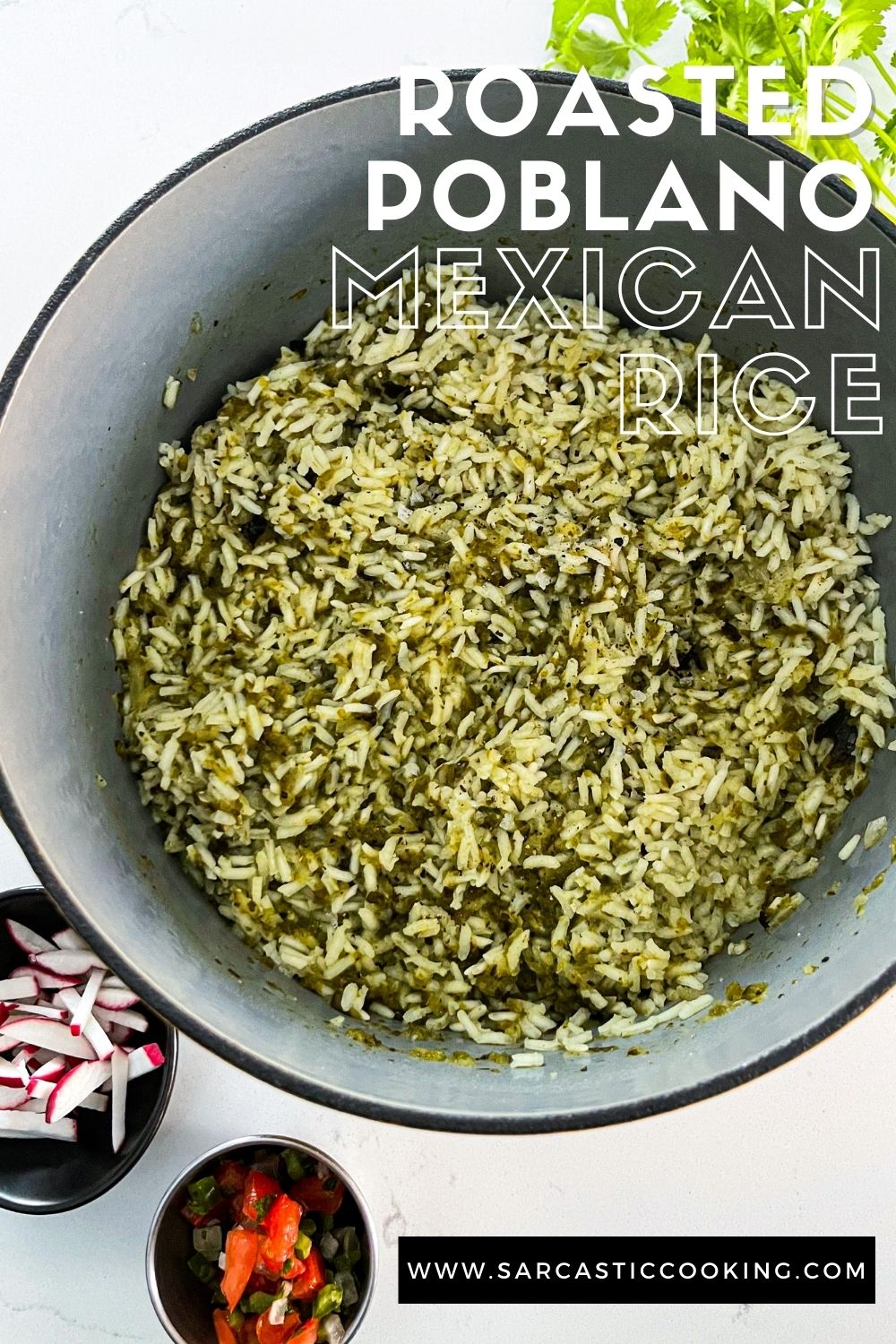 Roasted Poblano Mexican Rice | Sarcastic Cooking