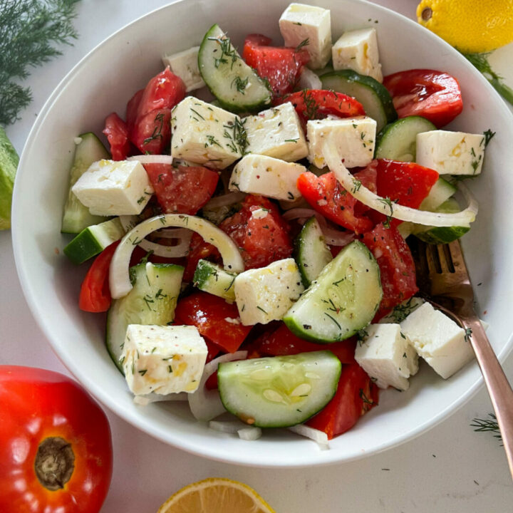 Cucumber, Feta, and Tomato Salad